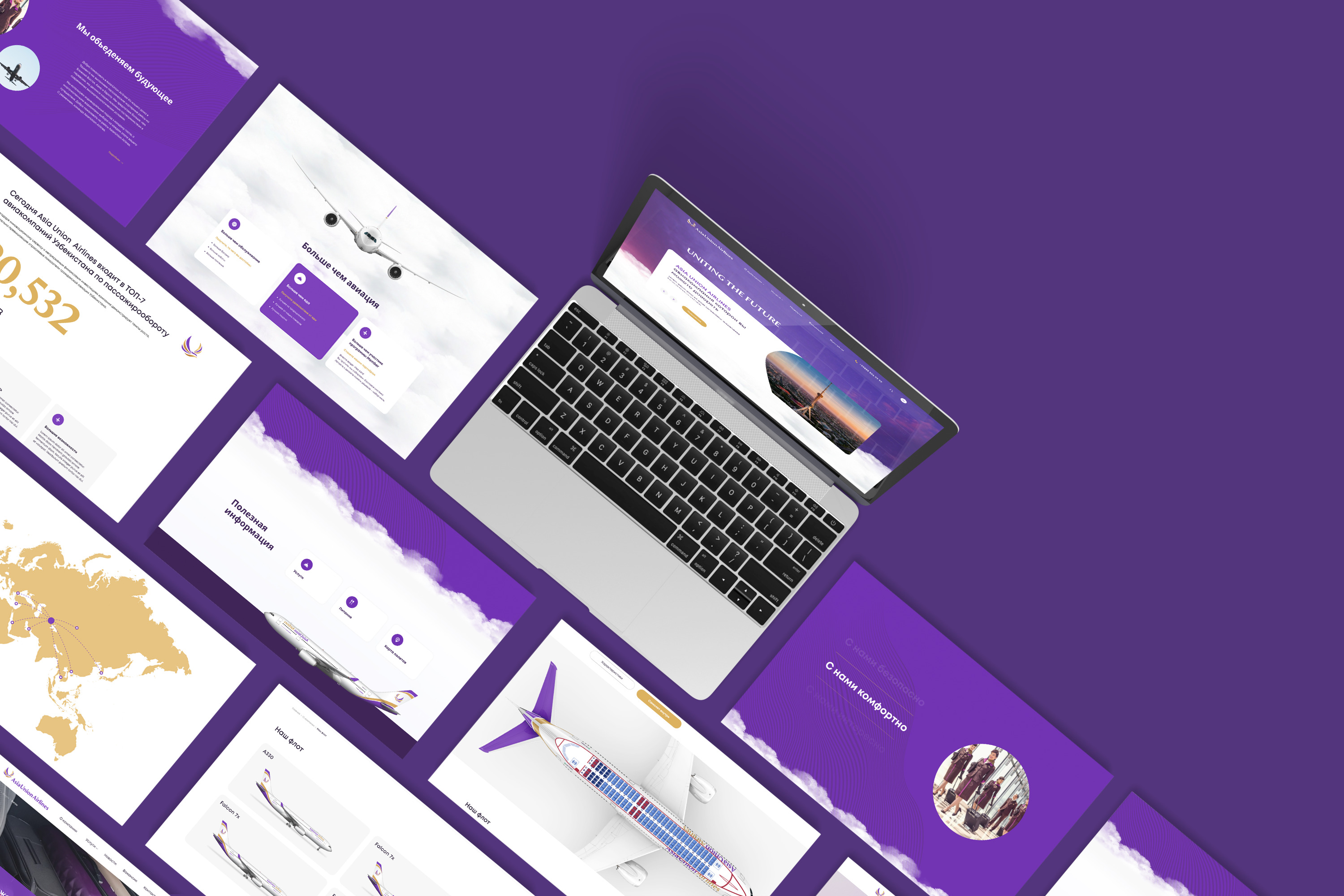 Шаблоны страниц Asia Union Airlines